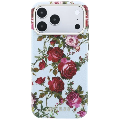  iPhone 18 Pro / iPhone 17 Pro Guess Blossom Roses Print MagSafe kék tok - 3