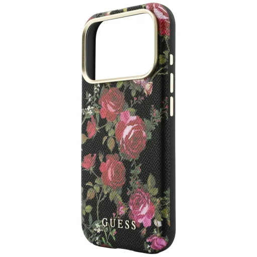  iPhone 18 Pro / 17 Pro fekete Guess Blossom Roses Print MagSafe tok - 6