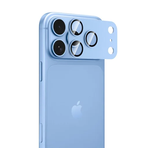  Apple iPhone 18 Pro Max világoskék Tech-Protect Camfull Fit+ kameravédő - 2