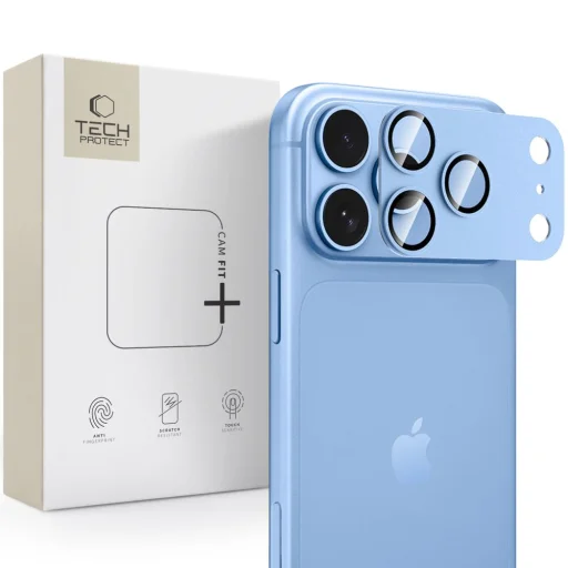  Apple iPhone 18 Pro Max világoskék Tech-Protect Camfull Fit+ kameravédő - 1