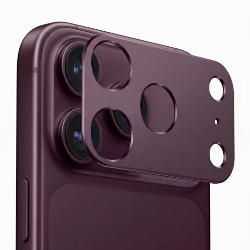  Apple iPhone 18 Pro Max bordó Tech-Protect Camalloy Fit+ kameravédő - 4