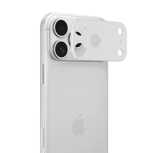  Apple iPhone 18 Pro ezüst Tech-Protect Camalloy Fit+ alumíniumötvözet kameravédő - 2
