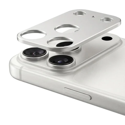  Apple iPhone 18 Pro ezüst Tech-Protect Camalloy Fit+ alumíniumötvözet kameravédő - 3