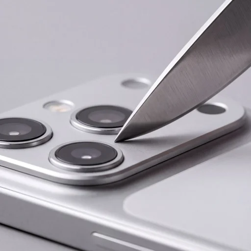  Apple iPhone 18 Pro ezüst Tech-Protect Camalloy Fit+ alumíniumötvözet kameravédő - 5