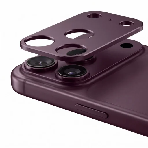  Apple iPhone 18 Pro bordó Tech-Protect Camalloy Fit+ kameravédő - 3