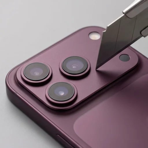  Apple iPhone 18 Pro bordó Tech-Protect Camalloy Fit+ kameravédő - 5