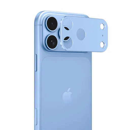 Apple iPhone 18 Pro Max világoskék Tech-Protect Camalloy Fit+ kameravédő - 2