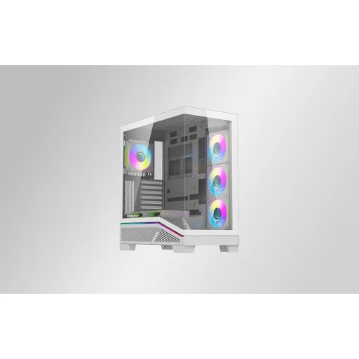 DarkFlash K430 fehér számítógépház 6 ventilátorral - 11