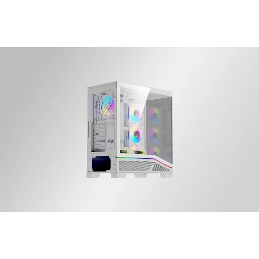 DarkFlash K430 fehér számítógépház 6 ventilátorral - 12