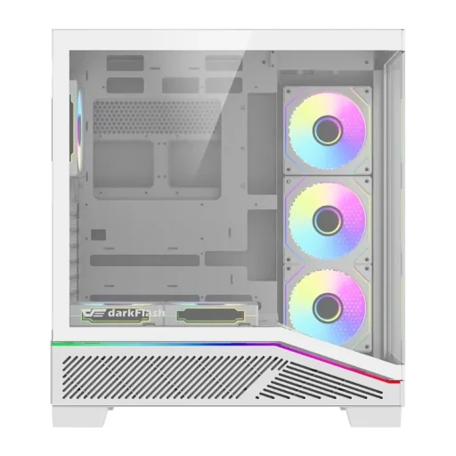 DarkFlash K430 fehér számítógépház 6 ventilátorral - 3