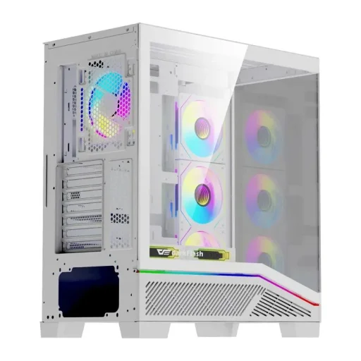 DarkFlash K430 fehér számítógépház 6 ventilátorral - 7