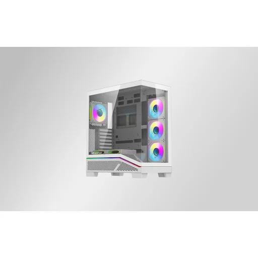 DarkFlash K430 fehér számítógépház 6 ventilátorral - 8