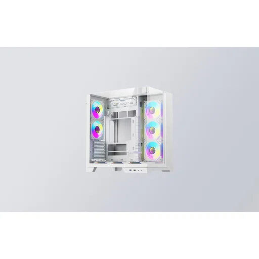 Darkflash TH285 PLUS fehér ATX számítógépház 8 ventilátorral - 12