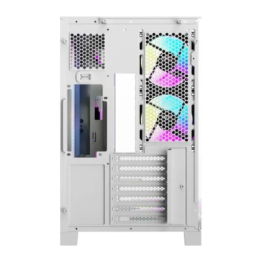 Darkflash TH285 PLUS fehér ATX számítógépház 8 ventilátorral - 6