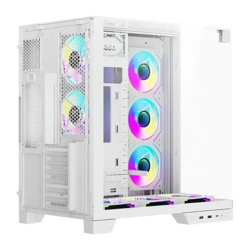 Darkflash TH285 PLUS fehér ATX számítógépház 8 ventilátorral - 7