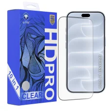  iPhone 18 Pro / iPhone 17 Pro fekete Lito HD Pro Clear kijelzővédő üvegfólia, 10 darabos