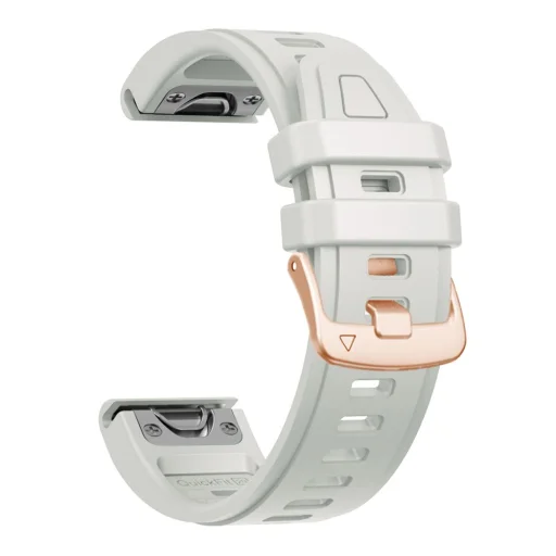  Garmin Fenix 5S / 5S Plus / 6S / 6S Pro / 7S / 8 / 9 / 9 Pro (43 mm) készülékhez való Tech-Protect szilikon TPU óraszíj, ködszürke - 3