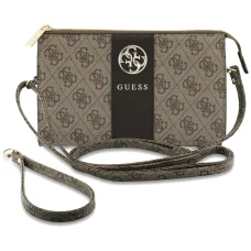 Guess 4G with Round 4G & Classic Logos Stripe barna telefontáska