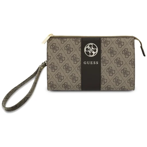 Guess 4G with Round 4G & Classic Logos Stripe barna telefontáska - 2