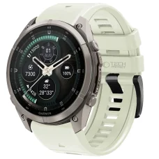 Tech-Protect Silicone óraszíj Garmin Fenix 5 / 6 / 6 PRO / 7 / 8 / 8 PRO / E / 9 / 9 PRO modellekhez (47 mm), kőszürke 