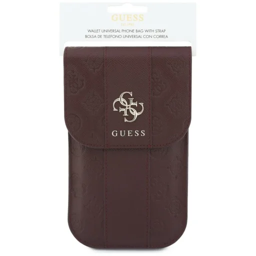 Guess Peony 4G bordó telefontáska logós díszcsíkkal és pánttal - 4