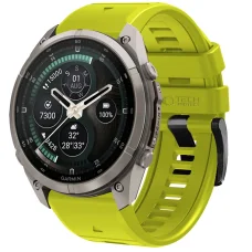 Tech-Protect Silicone óraszíj Garmin Fenix 5 / 6 / 6 Pro / 7 / 8 / 8 Pro / E / 9 / 9 Pro (51 mm) modellekhez, élénk limezöld