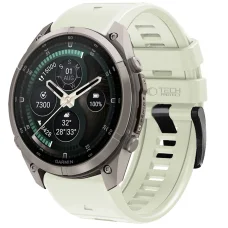 Tech-Protect Silicone óraszíj Garmin Fenix 5 / 6 / 6 Pro / 7 / 8 / 8 Pro / E / 9 / 9 Pro (51 mm) modellekhez, kőszürke