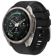 Tech-Protect Silicone TPU óraszíj Garmin Fenix 5 / 6 / 6 Pro / 7 / 8 / 8 Pro / E / 9 / 9 Pro (51 mm) órákhoz – obszidiánfekete