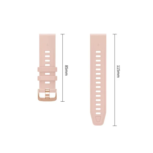 Tech-Protect Silicone óraszíj Garmin Fenix 5S / 5S Plus / 6S / 6S Pro / 7S / 8 / 9 / 9 Pro (43 mm) készülékhez, púderrózsaszín - 4