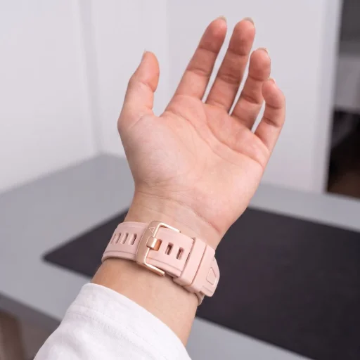 Tech-Protect Silicone óraszíj Garmin Fenix 5S / 5S Plus / 6S / 6S Pro / 7S / 8 / 9 / 9 Pro (43 mm) készülékhez, púderrózsaszín - 6