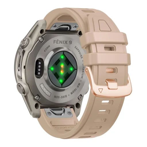 Tech-Protect Silicone óraszíj Garmin Fenix 5S / 5S Plus / 6S / 6S Pro / 7S / 8 / 9 / 9 Pro (43 mm) modellekhez, dióbarna - 2