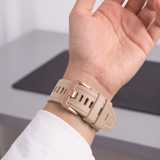Tech-Protect Silicone óraszíj Garmin Fenix 5S / 5S Plus / 6S / 6S Pro / 7S / 8 / 9 / 9 Pro (43 mm) modellekhez, dióbarna - 6
