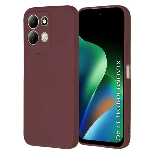  Xiaomi Redmi 17 4G / Redmi 17 5G Techsuit SoftFlex szilvavörös szilikontok - 1