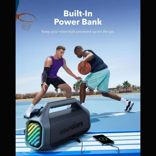 Anker SoundCore Boom 2 Plus New Version 140 W-os vízálló Bluetooth-hangszóró, kék, A3134032 - 5