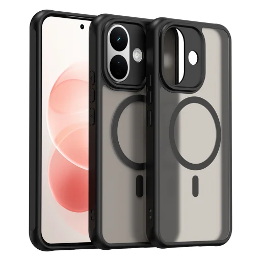  Xiaomi Redmi Note 17 Pro 5G Techsuit HaloFrost II MagSafe tok – fekete - 2