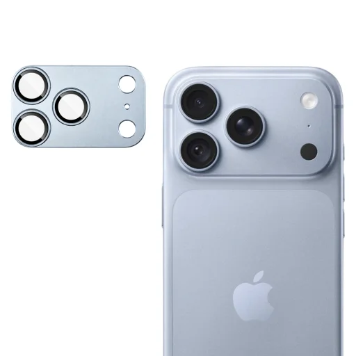  iPhone 18 Pro Max világoskék Techsuit teljes kameravédő edzett üvegfólia - 1