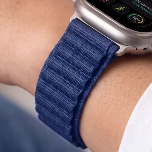  Apple Watch 8/9/10/11/12/SE/Ultra (44/45/46/49 mm) sötétkék Tech-Protect Nylon Pro fonott nejlon óraszíj - 9