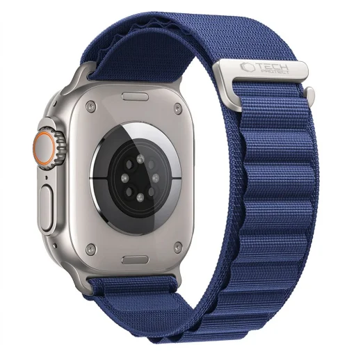  Apple Watch 8/9/10/11/12/SE/Ultra (44/45/46/49 mm) sötétkék Tech-Protect Nylon Pro fonott nejlon óraszíj - 1