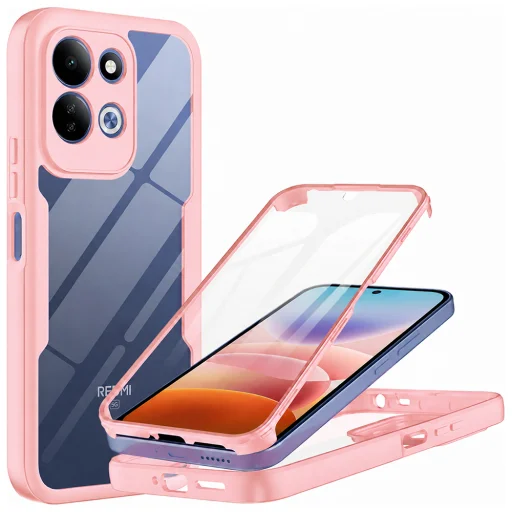  Xiaomi Redmi 17 4G / Redmi 17 5G Techsuit ColorVerse 360 rózsaszín tok kijelzővédővel - 1