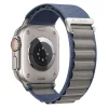  Apple Watch 8/9/10/11/12/SE/Ultra modellekhez, 44–49 mm-es Tech-Protect Nylon Pro fonott nejlon óraszíj, sötétkék-szürke thumbnail