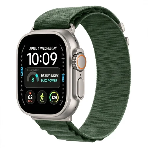  Apple Watch 8/9/10/11/12/SE/Ultra (44/45/46/49 mm) Tech-Protect Nylon Pro óraszíj, katonai zöld - 2