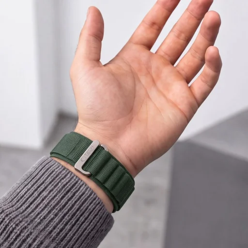  Apple Watch 8/9/10/11/12/SE/Ultra (44/45/46/49 mm) Tech-Protect Nylon Pro óraszíj, katonai zöld - 5