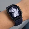  Apple Watch 8/9/10/11/12/SE/Ultra (44/45/46/49 mm) sötétkék Tech-Protect NylonLoop tépőzáras szíj thumbnail
