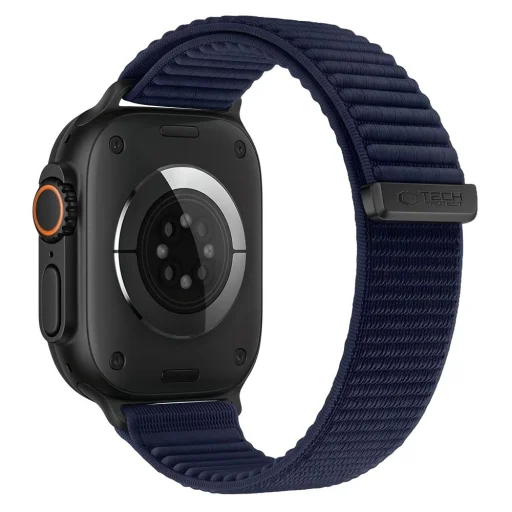  Apple Watch 8/9/10/11/12/SE/Ultra (44/45/46/49 mm) sötétkék Tech-Protect NylonLoop tépőzáras szíj - 2