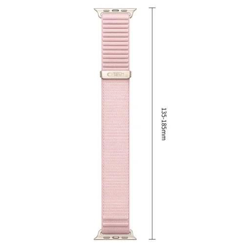  Apple Watch 8/9/10/11/12/SE/Ultra (44/45/46/49 mm) Tech-Protect NylonLoop fonott nejlon óraszíj, púderrózsaszín - 3