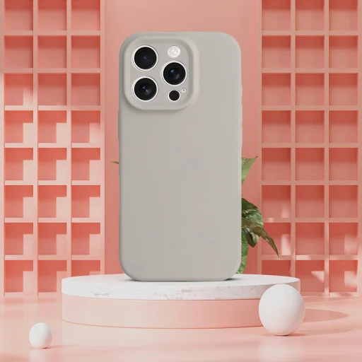  iPhone 18 Pro Max és iPhone 17 Pro Max MagColor Pure szilikontok, tejeskávé színű - 5