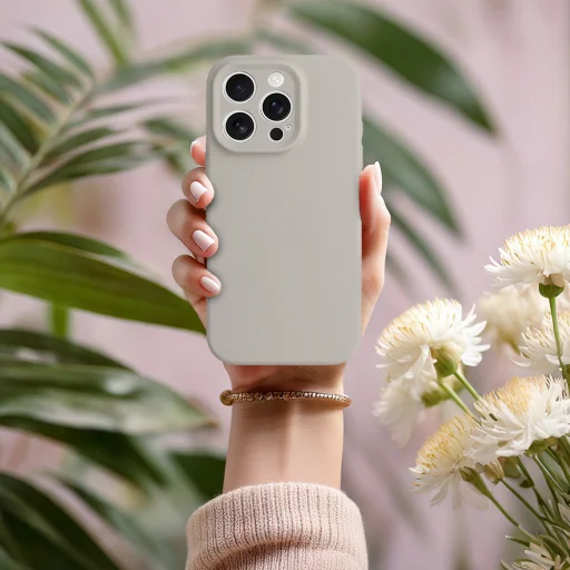  iPhone 18 Pro Max és iPhone 17 Pro Max MagColor Pure szilikontok, tejeskávé színű - 6