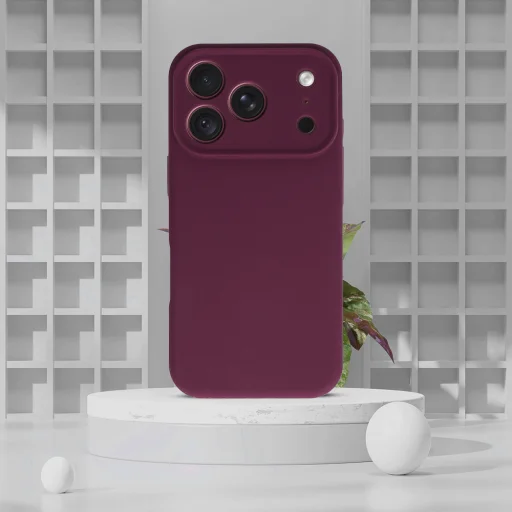  iPhone 18 Pro Max és iPhone 17 Pro Max bordó MagColor Pure Case szilikontok - 5