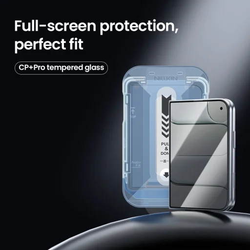  Apple iPhone Duo Nillkin CP+ PRO 2.5D fekete edzett üveg, felhelyező segédeszközzel - 2