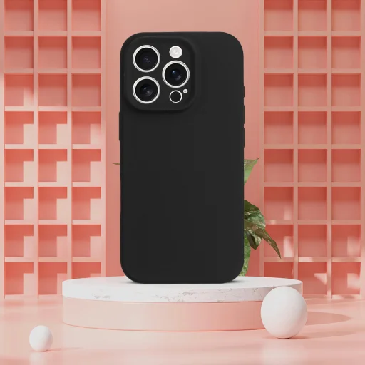  iPhone 18 Pro/17 Pro fekete MagColor Pure Case szilikon tok - 5